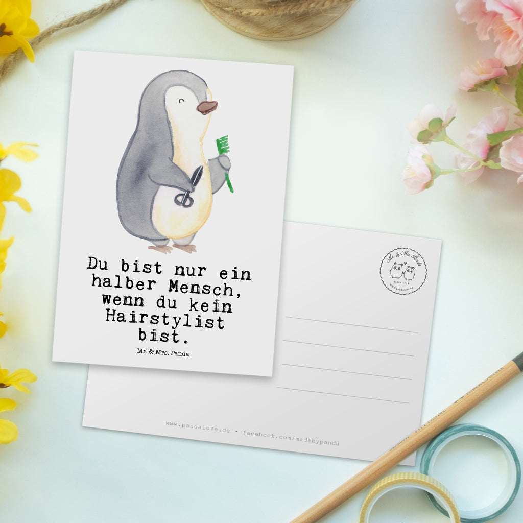 Postkarte Hairstylist mit Herz Postkarte, Karte, Geschenkkarte, Grußkarte, Einladung, Ansichtskarte, Geburtstagskarte, Einladungskarte, Dankeskarte, Ansichtskarten, Einladung Geburtstag, Einladungskarten Geburtstag, Beruf, Ausbildung, Jubiläum, Abschied, Rente, Kollege, Kollegin, Geschenk, Schenken, Arbeitskollege, Mitarbeiter, Firma, Danke, Dankeschön, Frisör, Haarstylist, Hairstylist, Friseursalon, Barbier, Coiffeur, Eröffnung Friseur