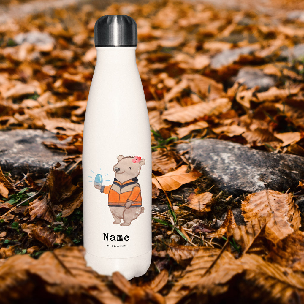 Personalisierte Thermosflasche Rettungswagenfahrerin mit Herz Personalisierte Isolierflasche, Personalisierte Thermoflasche, Personalisierte Trinkflasche, Trinkflasche Mit Namen, Wunschname, Bedrucken, Namensflasche, Beruf, Ausbildung, Jubiläum, Abschied, Rente, Kollege, Kollegin, Geschenk, Schenken, Arbeitskollege, Mitarbeiter, Firma, Danke, Dankeschön