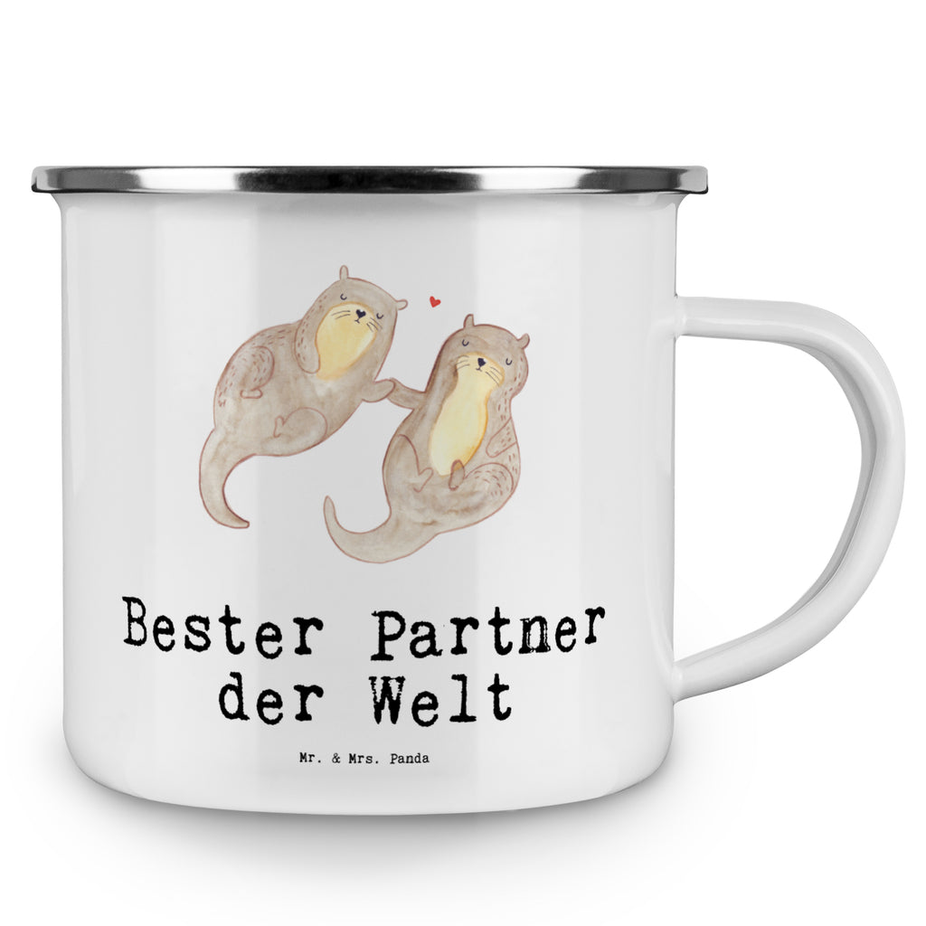 Camping Emaille Tasse Otter Bester Partner der Welt Campingtasse, Trinkbecher, Metalltasse, Outdoor Tasse, Emaille Trinkbecher, Blechtasse Outdoor, Emaille Campingbecher, Edelstahl Trinkbecher, Metalltasse für Camping, Kaffee Blechtasse, Camping Tasse Metall, für, Dankeschön, Geschenk, Schenken, Geburtstag, Geburtstagsgeschenk, Geschenkidee, Danke, Bedanken, Mitbringsel, Freude machen, Geschenktipp, Partner, Ehepartner, Mann, Frau, Ehefrau, Ehemann. Freundin, Freund, Lebensgefährte, Paar, Liebe