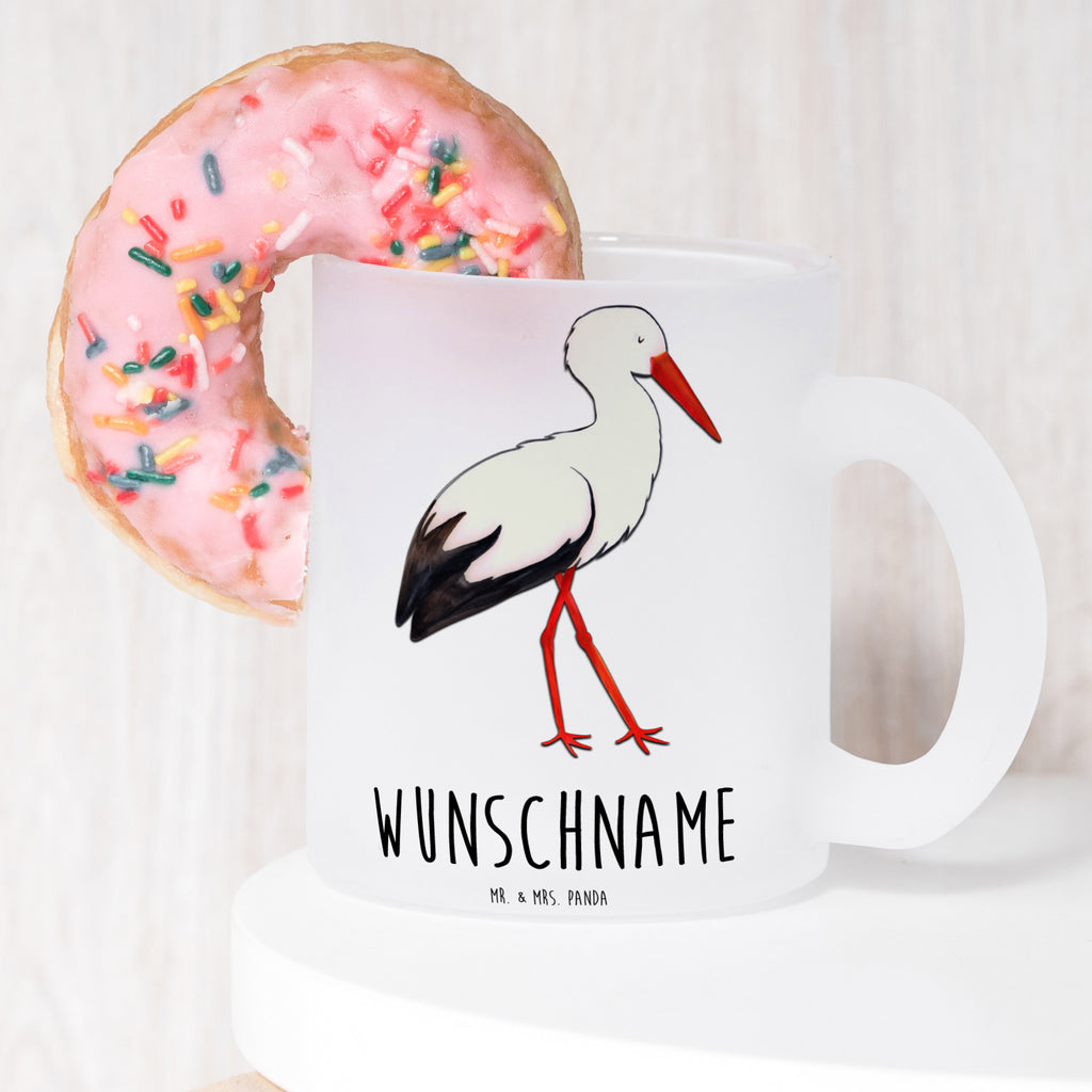 Personalisierte Teetasse Storch Personalisierte Teetasse, Personalisiertes Teeglas, Personalisierter Teebecher, Personalisierte Glas Teetasse, Personalisierte Teetasse aus Glas, Teetasse mit Namen, Teeglas mit Namen, Teebecher mit Namen, Glas Teetasse mit Namen, Teetasse aus Glas mit Namen, Teetasse Wunschname, Teetasse selbst gestalten., Tiermotive, Gute Laune, lustige Sprüche, Tiere, Storch, Störche, Schwangerschaft, Geburt, Mutter, Mütter, Mutter werden, Schwanger, Babybauch, Baby