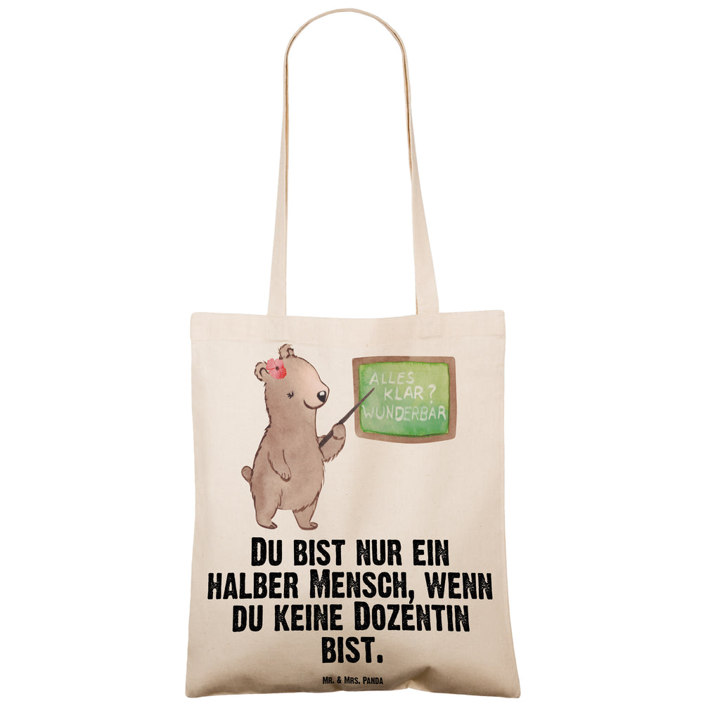 Tragetasche Dozentin mit Herz Beuteltasche, Beutel, Einkaufstasche, Jutebeutel, Stoffbeutel, Tasche, Shopper, Umhängetasche, Strandtasche, Schultertasche, Stofftasche, Tragetasche, Badetasche, Jutetasche, Einkaufstüte, Laptoptasche, Beruf, Ausbildung, Jubiläum, Abschied, Rente, Kollege, Kollegin, Geschenk, Schenken, Arbeitskollege, Mitarbeiter, Firma, Danke, Dankeschön, Dozentin, Professorin, Universität, Vorlesung, Tutorin, Akademikerin, Uni, Unterricht