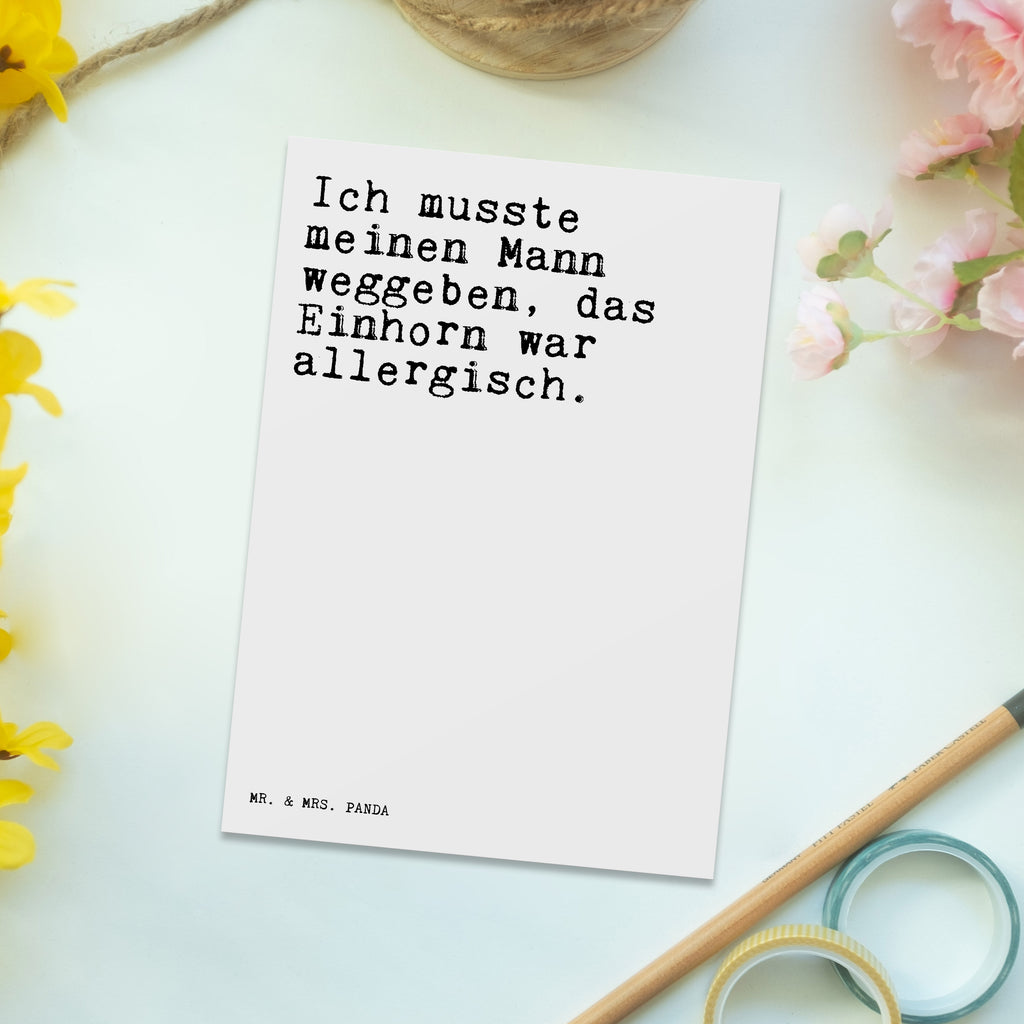 Postkarte Ich musste meinen Mann... Postkarte, Karte, Geschenkkarte, Grußkarte, Einladung, Ansichtskarte, Geburtstagskarte, Einladungskarte, Dankeskarte, Ansichtskarten, Einladung Geburtstag, Einladungskarten Geburtstag, Spruch, Sprüche, lustige Sprüche, Weisheiten, Zitate, Spruch Geschenke, Glizer Spruch Sprüche Weisheiten Zitate Lustig Weisheit Worte