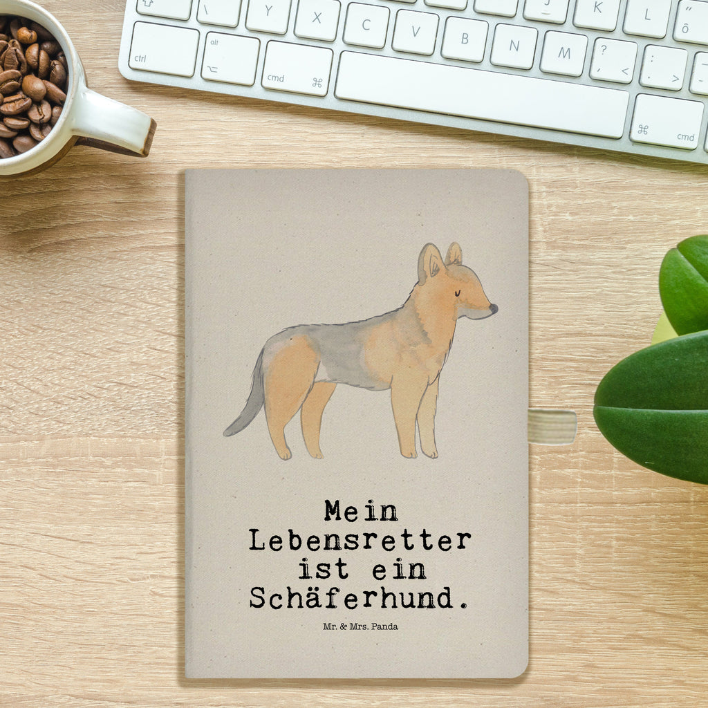 Baumwoll Notizbuch Schäferhund Lebensretter Notizen, Eintragebuch, Tagebuch, Notizblock, Adressbuch, Journal, Kladde, Skizzenbuch, Notizheft, Schreibbuch, Schreibheft, Hund, Hunderasse, Rassehund, Hundebesitzer, Geschenk, Tierfreund, Schenken, Welpe, Schäferhund