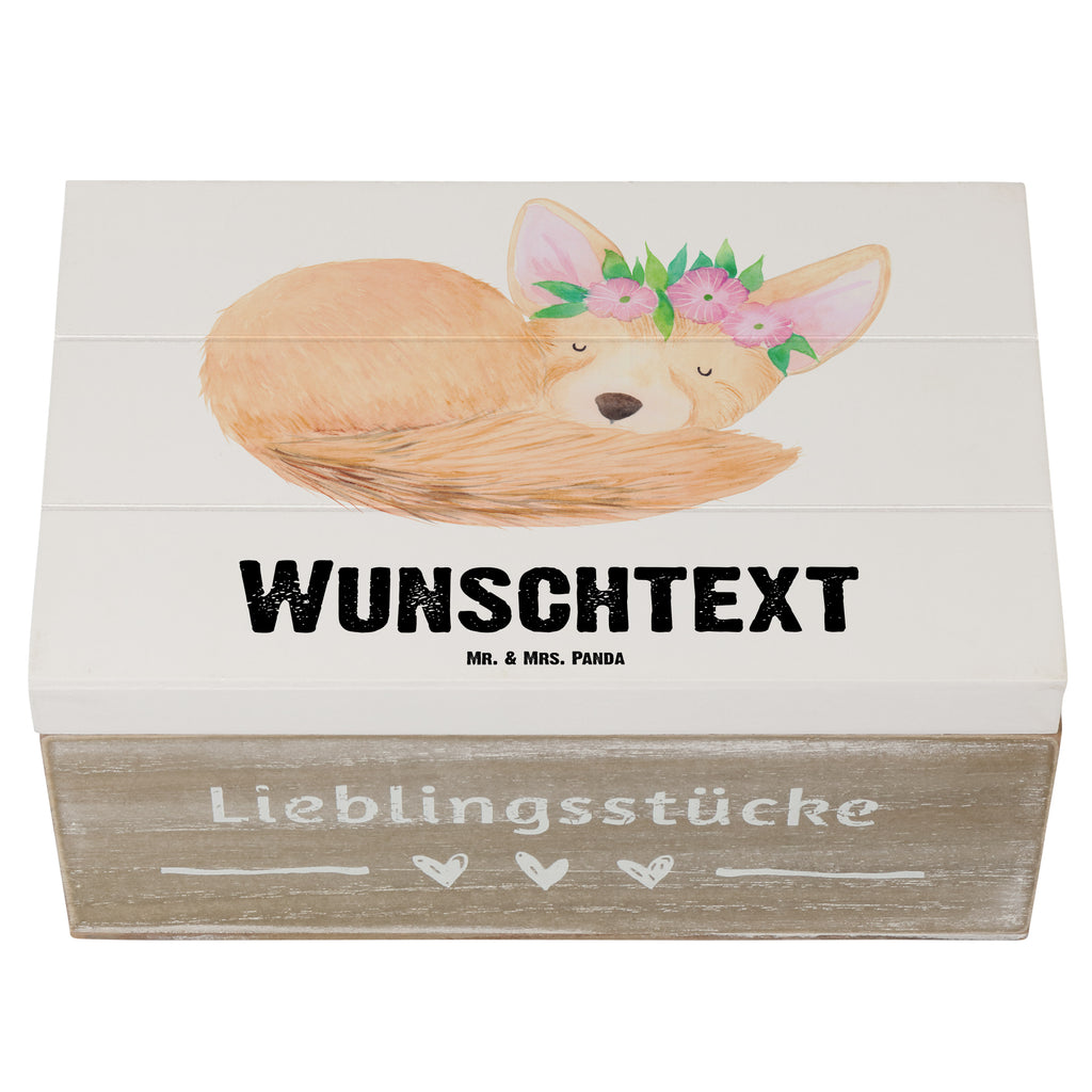 Personalisierte Holzkiste Wüstenfuchs Blumen Holzkiste mit Namen, Kiste mit Namen, Schatzkiste mit Namen, Truhe mit Namen, Schatulle mit Namen, Erinnerungsbox mit Namen, Erinnerungskiste, mit Namen, Dekokiste mit Namen, Aufbewahrungsbox mit Namen, Holzkiste Personalisiert, Kiste Personalisiert, Schatzkiste Personalisiert, Truhe Personalisiert, Schatulle Personalisiert, Erinnerungsbox Personalisiert, Erinnerungskiste Personalisiert, Dekokiste Personalisiert, Aufbewahrungsbox Personalisiert, Geschenkbox personalisiert, GEschenkdose personalisiert, Afrika, Wildtiere, Wüste, Wüstenfuchs, Blumen, Blumenkranz, Glücklich