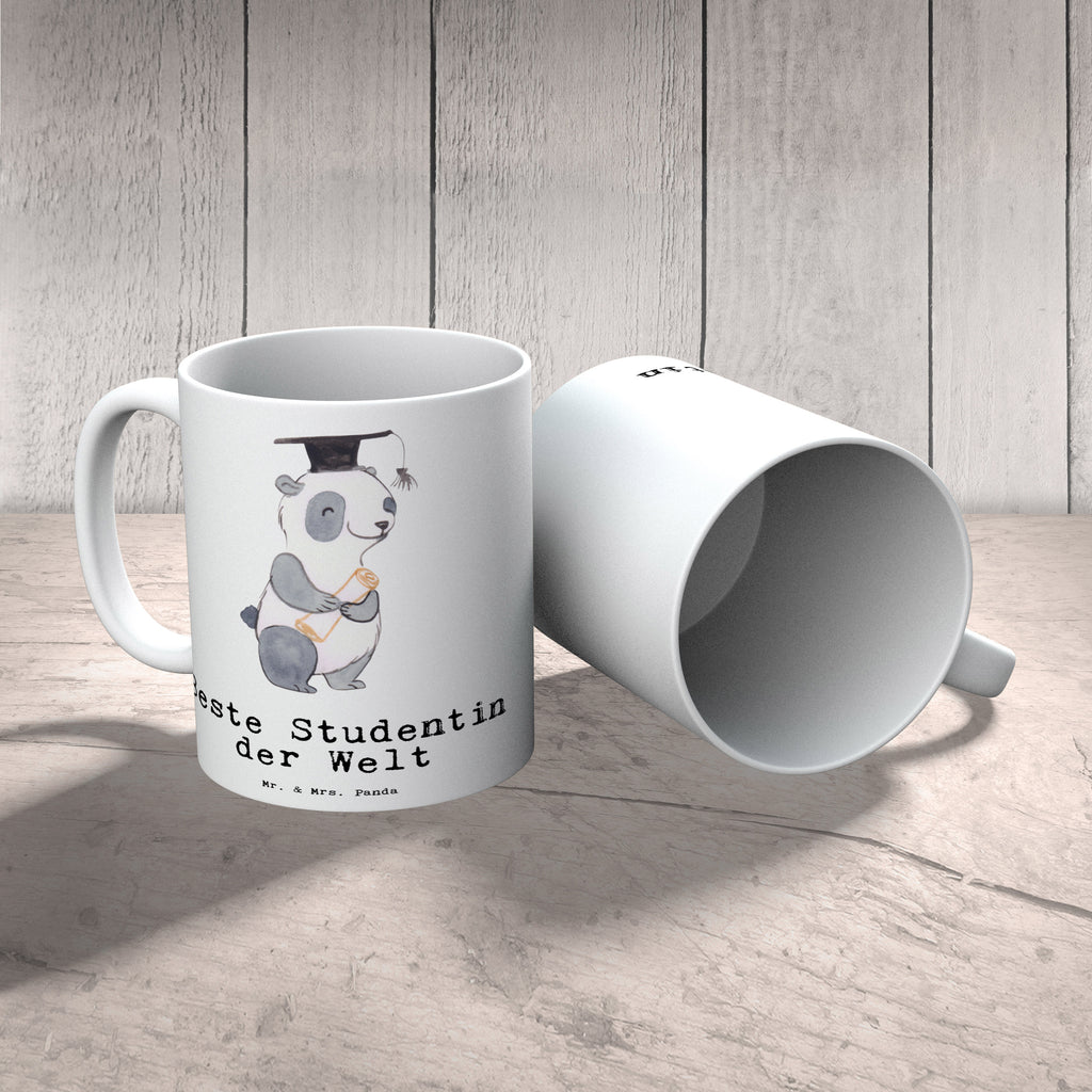 Tasse Panda Beste Studentin der Welt Tasse, Kaffeetasse, Teetasse, Becher, Kaffeebecher, Teebecher, Keramiktasse, Porzellantasse, Büro Tasse, Geschenk Tasse, Tasse Sprüche, Tasse Motive, Kaffeetassen, Tasse bedrucken, Designer Tasse, Cappuccino Tassen, Schöne Teetassen, für, Dankeschön, Geschenk, Schenken, Geburtstag, Geburtstagsgeschenk, Geschenkidee, Danke, Bedanken, Mitbringsel, Freude machen, Geschenktipp, Studentin, Studium, Tochter, Spaß, Musterschülerin, lustig, Studienabschluss, witzig, Universität, Abschluss, Alumni, Uni, Studenten, Hochschule