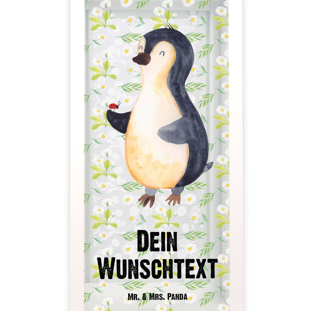 Personalisierte Deko Laterne Pinguin Marienkäfer Gartenlampe, Gartenleuchte, Gartendekoration, Gartenlicht, Laterne  kleine Laternen, XXL Laternen, Laterne groß, Pinguin, Pinguine, Marienkäfer, Liebe, Wunder, Glück, Freude, Lebensfreude