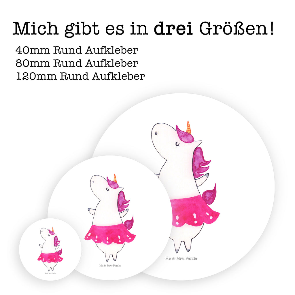 Rund Aufkleber Einhorn Ballerina Sticker, Aufkleber, Etikett, Einhorn, Einhörner, Einhorn Deko, Pegasus, Unicorn, Tanzen, Ballerina, Party, Wohnung, Spaß, Feiern, Geburtstag, Tänzerin, Lebenslust, Lebensfreude