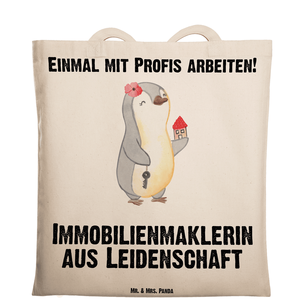 Tragetasche Immobilienmaklerin aus Leidenschaft Beuteltasche, Beutel, Einkaufstasche, Jutebeutel, Stoffbeutel, Tasche, Shopper, Umhängetasche, Strandtasche, Schultertasche, Stofftasche, Tragetasche, Badetasche, Jutetasche, Einkaufstüte, Laptoptasche, Beruf, Ausbildung, Jubiläum, Abschied, Rente, Kollege, Kollegin, Geschenk, Schenken, Arbeitskollege, Mitarbeiter, Firma, Danke, Dankeschön, Immobilienmaklerin, Immobilienhändlerin, Immobilienkauffrau, Immobilienbüro