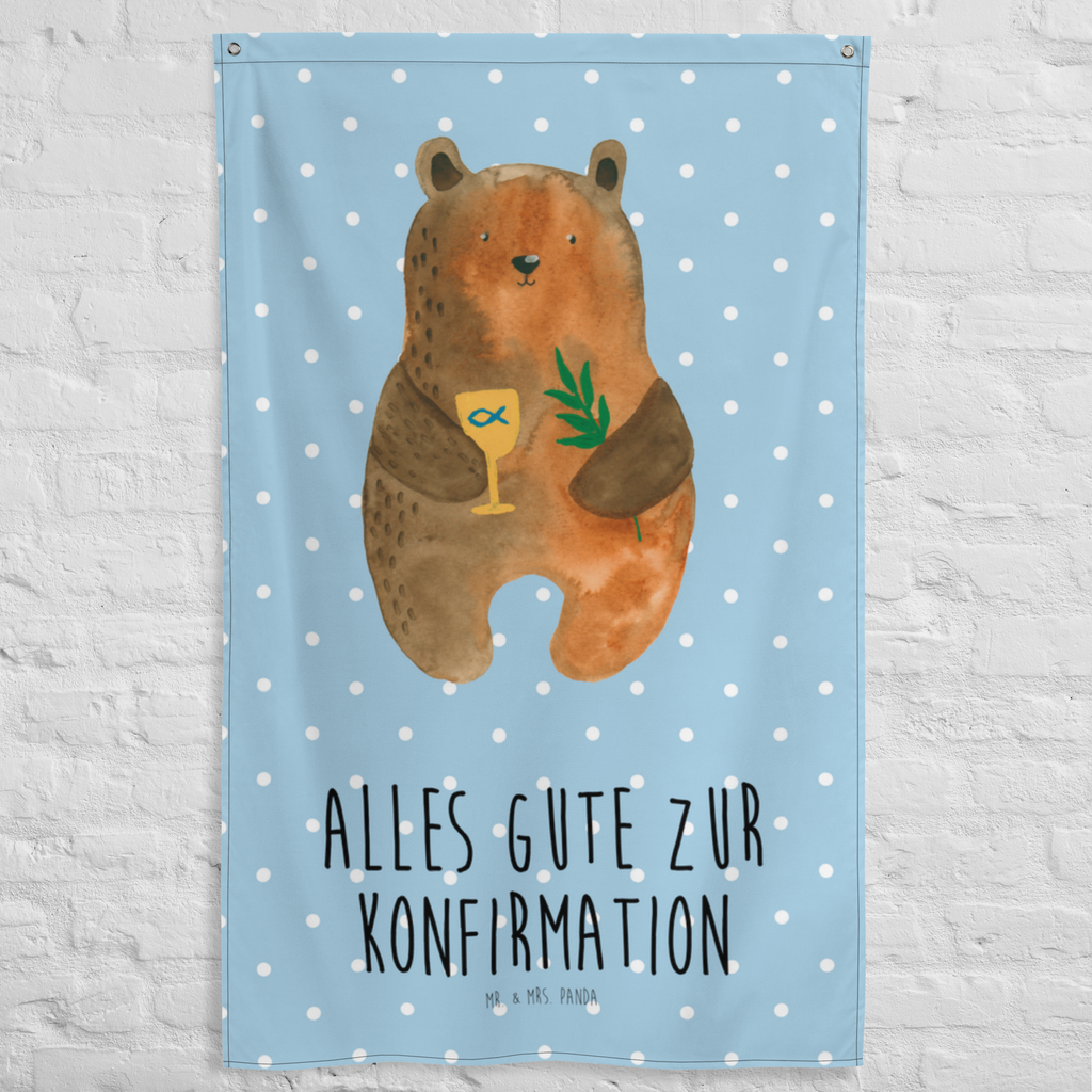 Wandteppich Konfirmation-Bär Wandbehang, Dekoration, Boho, Wandteppich, Wandtuch, Wanddeko, Tapisserie, Tapestry, Wandbild, Textil-Kunst, Schmuck-Wandbehang, Wand Deko, Kinderzimmer, Kinderzimmer Wand, Kinderzimmer Deko, Kinderzimmer Wanddeko, Bär, Teddy, Teddybär, Konfirmation, Kirche, evangelisch, Gottesdienst