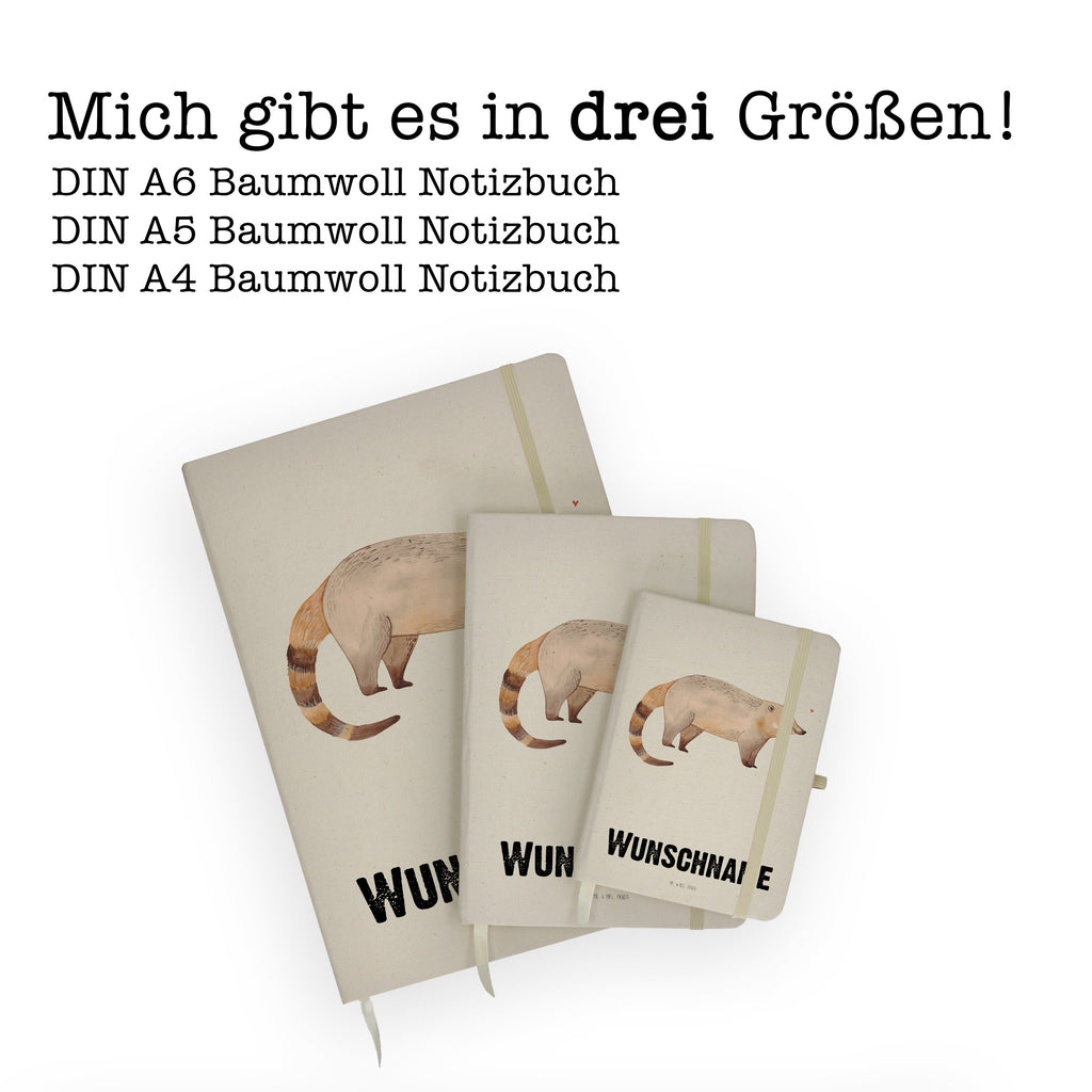 DIN A4 Personalisiertes Notizbuch Nasenbär Personalisiertes Notizbuch, Notizbuch mit Namen, Notizbuch bedrucken, Personalisierung, Namensbuch, Namen, Tiermotive, Gute Laune, lustige Sprüche, Tiere, Nasenbär, Nasenbären, Rüsselbär, Bär