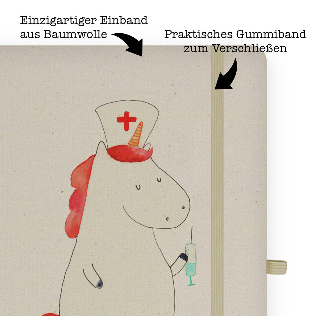 Baumwoll Notizbuch Einhorn Krankenschwester