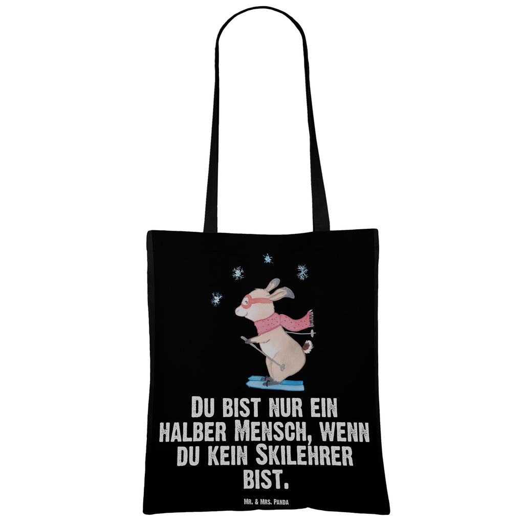 Tragetasche Skilehrer mit Herz Beuteltasche, Beutel, Einkaufstasche, Jutebeutel, Stoffbeutel, Tasche, Shopper, Umhängetasche, Strandtasche, Schultertasche, Stofftasche, Tragetasche, Badetasche, Jutetasche, Einkaufstüte, Laptoptasche, Beruf, Ausbildung, Jubiläum, Abschied, Rente, Kollege, Kollegin, Geschenk, Schenken, Arbeitskollege, Mitarbeiter, Firma, Danke, Dankeschön