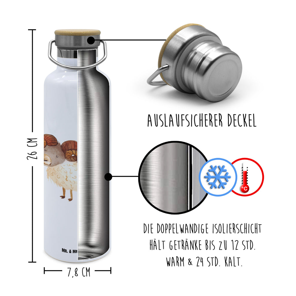 Trinkflasche Sternzeichen Widder Thermosflasche, Isolierflasche, Edelstahl, Trinkflasche, isoliert, Wamrhaltefunktion, Sportflasche, Flasche zum Sport, Sportlerflasche, Tierkreiszeichen, Sternzeichen, Horoskop, Astrologie, Aszendent, Widder Geschenk, Widder Sternzeichen, Geschenk März, Geschenk April, Geburtstag März, Geburtstag April, Bock, Schafbock