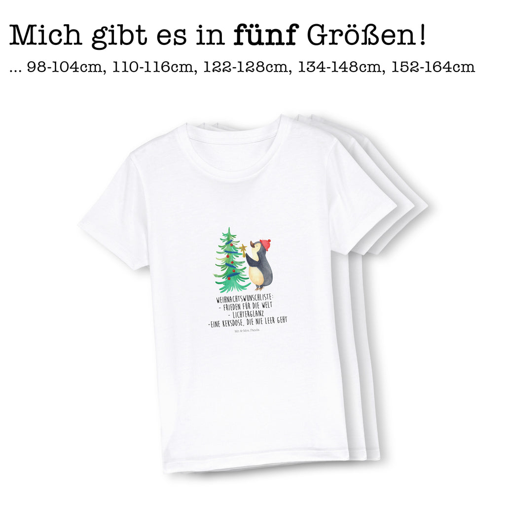 Organic Kinder T-Shirt Pinguin Weihnachtsbaum Kinder T-Shirt, Kinder T-Shirt Mädchen, Kinder T-Shirt Jungen, Winter, Weihnachten, Weihnachtsdeko, Nikolaus, Advent, Heiligabend, Wintermotiv, Pinguin