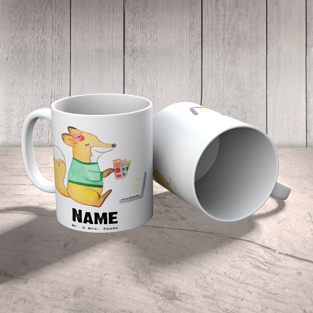 Personalisierte Tasse Grafikerin mit Herz Personalisierte Tasse, Namenstasse, Wunschname, Personalisiert, Tasse, Namen, Drucken, Tasse mit Namen, Beruf, Ausbildung, Jubiläum, Abschied, Rente, Kollege, Kollegin, Geschenk, Schenken, Arbeitskollege, Mitarbeiter, Firma, Danke, Dankeschön, Grafikerin, Designer, Mediengestalter, Grafikdesignerin