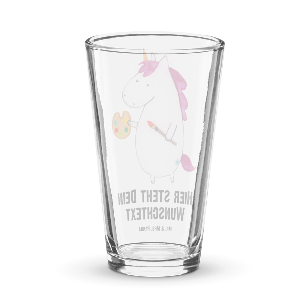 Personalisiertes Trinkglas Einhorn Künstler Personalisiertes Trinkglas, Personalisiertes Glas, Personalisiertes Pint Glas, Personalisiertes Bierglas, Personalisiertes Cocktail Glas, Personalisiertes Wasserglas, Glas mit Namen, Glas selber bedrucken, Wunschtext, Selbst drucken, Wunschname, Einhorn, Einhörner, Einhorn Deko, Pegasus, Unicorn, Englisch, Künstler, Artist, Malen, Zeichnen, Welt, Farbe, Stift, Pinsel, Geschenk, Maler