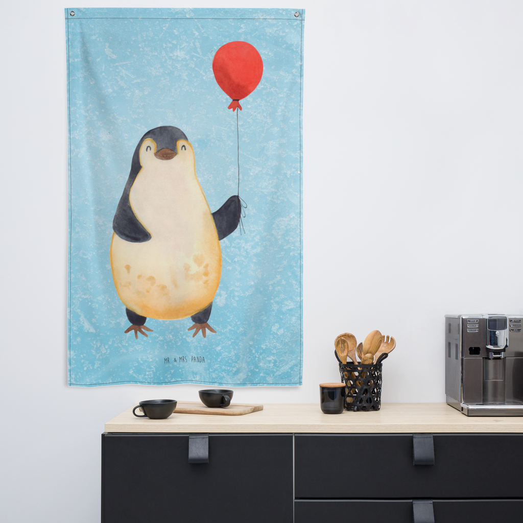 Wandteppich Pinguin Luftballon Wandbehang, Dekoration, Boho, Wandteppich, Wandtuch, Wanddeko, Tapisserie, Tapestry, Wandbild, Textil-Kunst, Schmuck-Wandbehang, Wand Deko, Kinderzimmer, Kinderzimmer Wand, Kinderzimmer Deko, Kinderzimmer Wanddeko, Pinguin, Pinguine, Luftballon, Tagträume, Lebenslust, Geschenk Freundin, Geschenkidee, beste Freundin, Motivation, Neustart, neues Leben, Liebe, Glück