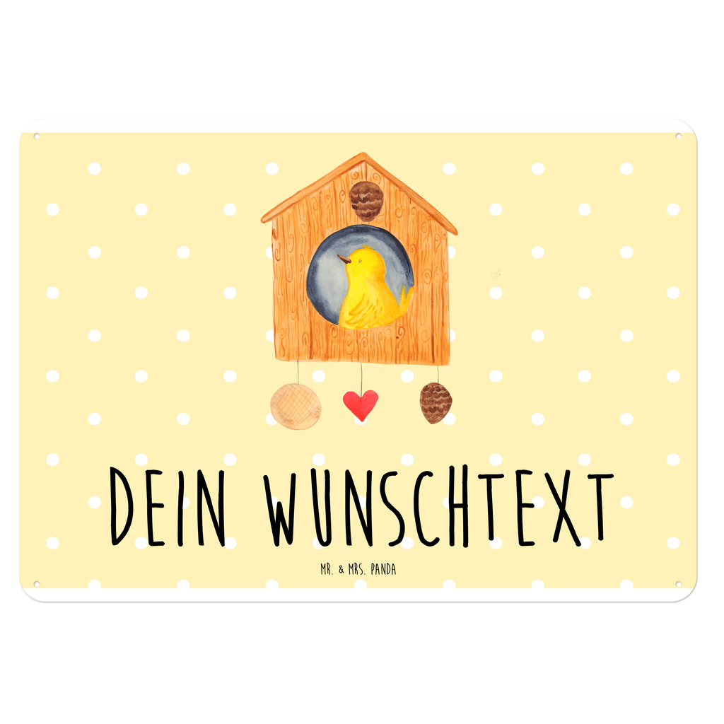 Personalisiertes Blechschild Vogel Haus Blechschild, Metallschild, Geschenk Schild, Schild, Magnet-Metall-Schild, Deko Schild, Wandschild, Wand-Dekoration, Türschild, Tiermotive, Gute Laune, lustige Sprüche, Tiere, Vogel, Vögel, Vogelhaus, Vogelhäuschen, Home sweet home, Zuhause, Nest, Eigenheim, Familie, Wohnung, Haus, unser Haus, Lieblingsort, Castle