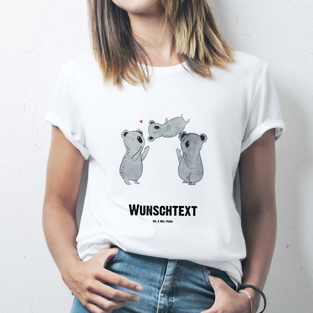 Personalisiertes T-Shirt Koalas Feiern T-Shirt Personalisiert, T-Shirt mit Namen, T-Shirt mit Aufruck, Männer, Frauen, Geburtstag, Geburtstagsgeschenk, Geschenk, Koala, Familie, Kind, Eltern, Herz, Liebe