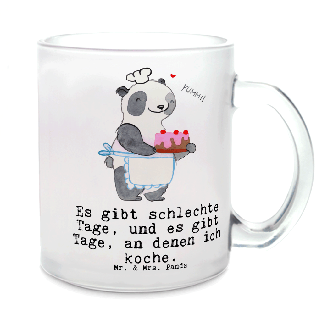 Teetasse Bär Kochen Tage Teetasse, Teeglas, Teebecher, Tasse mit Henkel, Tasse, Glas Teetasse, Teetasse aus Glas, Geschenk, Sport, Sportart, Hobby, Schenken, Danke, Dankeschön, Auszeichnung, Gewinn, Sportler, Kochen, Hobbykoch, Hobbyköchin