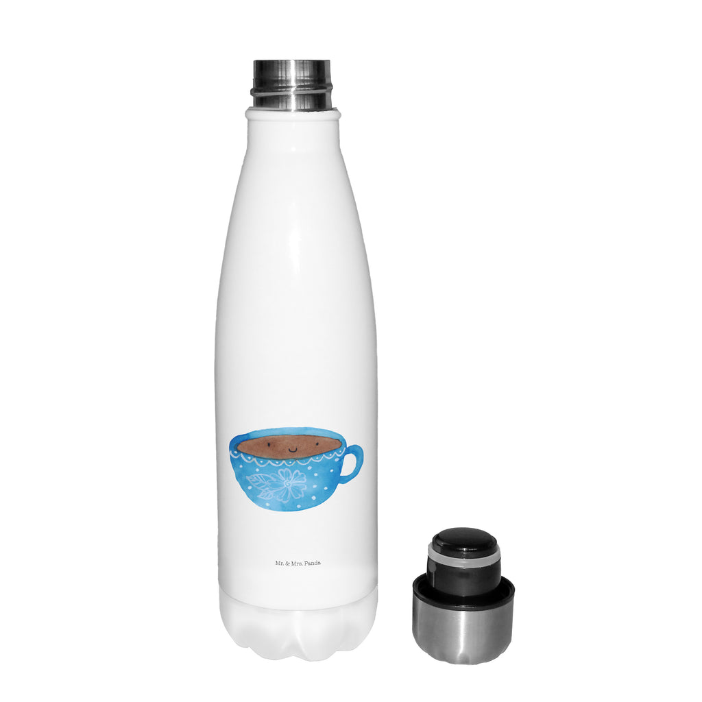 Thermosflasche Kaffee Tasse Isolierflasche, Thermoflasche, Trinkflasche, Thermos, Edelstahl, Tiermotive, Gute Laune, lustige Sprüche, Tiere, Kaffee, Tasse, Liebe, Geschmack, Genuss, Glücklich