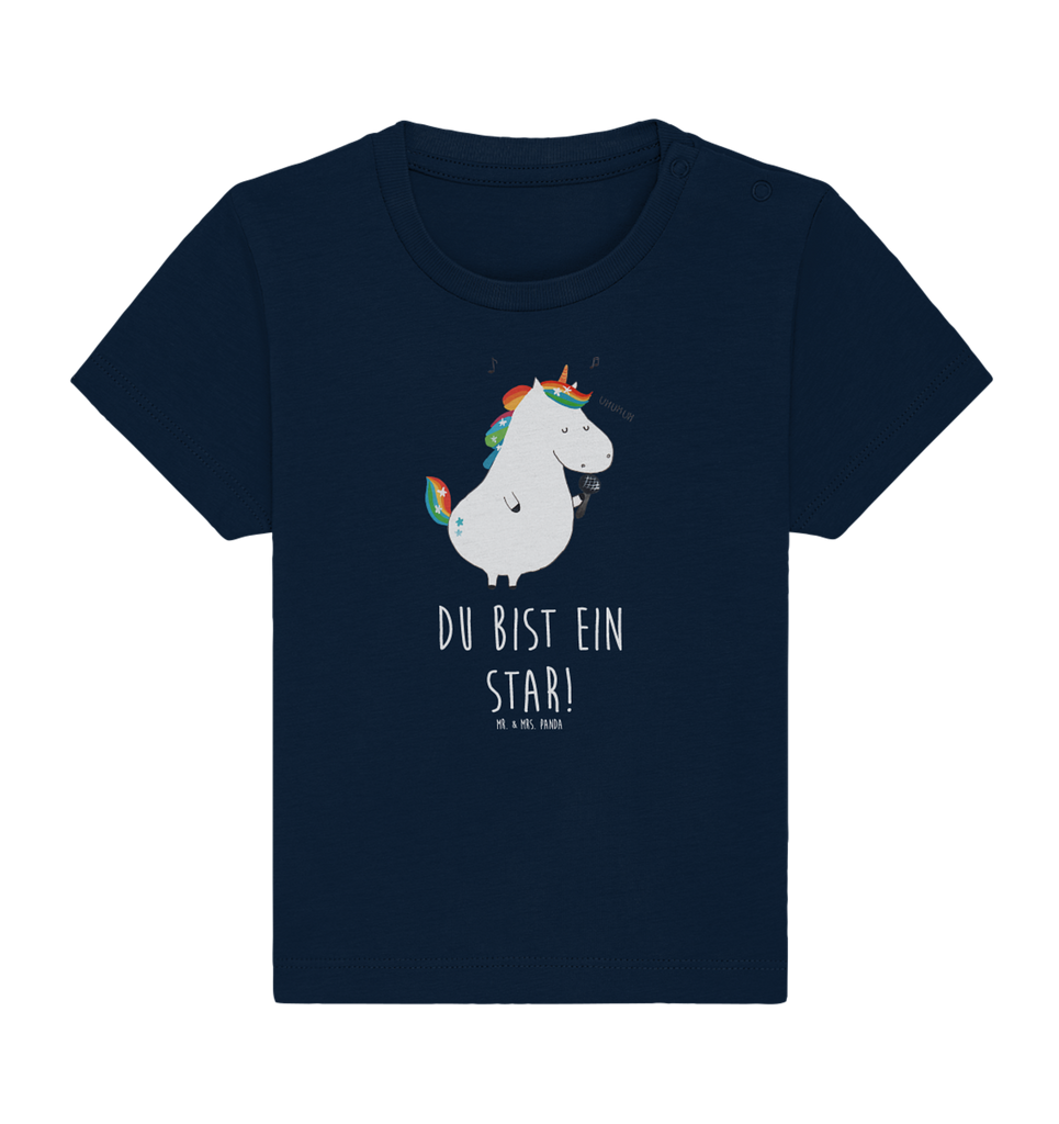 Organic Baby Shirt Einhorn Sänger Baby T-Shirt, Jungen Baby T-Shirt, Mädchen Baby T-Shirt, Shirt, Einhorn, Einhörner, Einhorn Deko, Pegasus, Unicorn, Glitzer, Konfetti, Party, Geburtstag, Feier, Fest, Disco, Sängerin, Sänger, Freundin