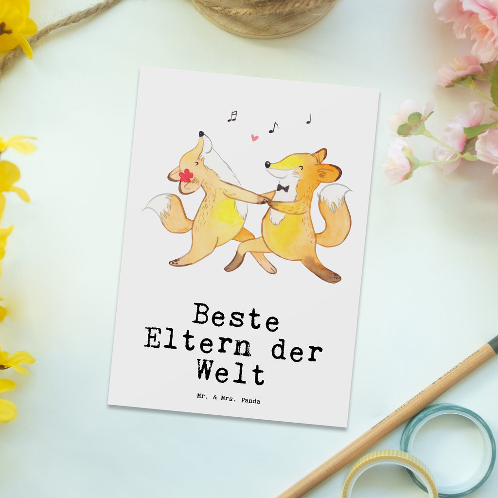 Postkarte Fuchs Beste Eltern der Welt Postkarte, Karte, Geschenkkarte, Grußkarte, Einladung, Ansichtskarte, Geburtstagskarte, Einladungskarte, Dankeskarte, Ansichtskarten, Einladung Geburtstag, Einladungskarten Geburtstag, für, Dankeschön, Geschenk, Schenken, Geburtstag, Geburtstagsgeschenk, Geschenkidee, Danke, Bedanken, Mitbringsel, Freude machen, Geschenktipp, Eltern, Mama, Papa, Erzeuger, Mami, Papi, Familie, Elternpaar, Mama und Papa