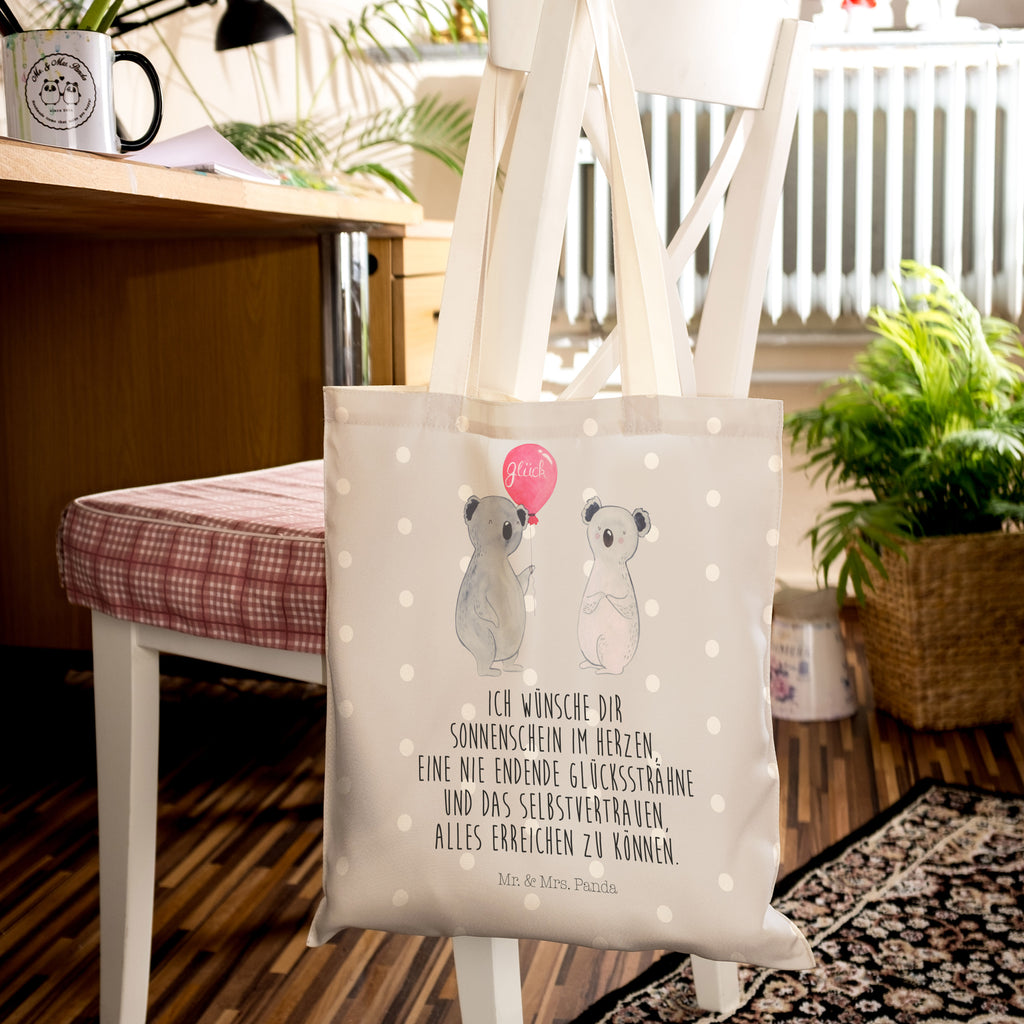 Einkaufstasche Koala Luftballon Tragetasche, Tasche, Beutel, Stofftasche, Baumwolltasche, Umhängetasche, Shopper, Einkaufstasche, Beuteltasche, Koala, Koalabär, Luftballon, Party, Geburtstag, Geschenk