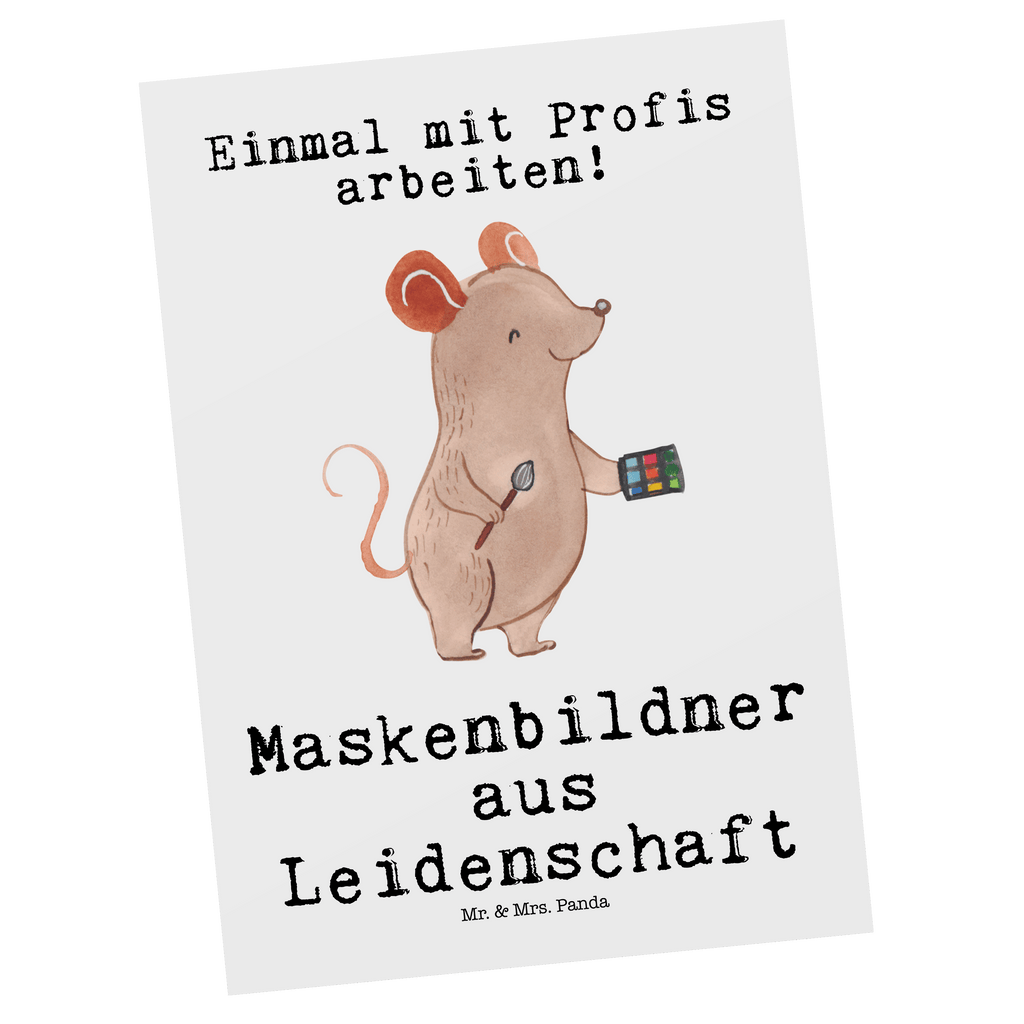 Postkarte Maskenbildner aus Leidenschaft Postkarte, Karte, Geschenkkarte, Grußkarte, Einladung, Ansichtskarte, Geburtstagskarte, Einladungskarte, Dankeskarte, Ansichtskarten, Einladung Geburtstag, Einladungskarten Geburtstag, Beruf, Ausbildung, Jubiläum, Abschied, Rente, Kollege, Kollegin, Geschenk, Schenken, Arbeitskollege, Mitarbeiter, Firma, Danke, Dankeschön, Kosmetiker, Make Up Artist, Maskenbildner, Visagist, Beauty Salon, Kosmetikstudio, Eröffnung