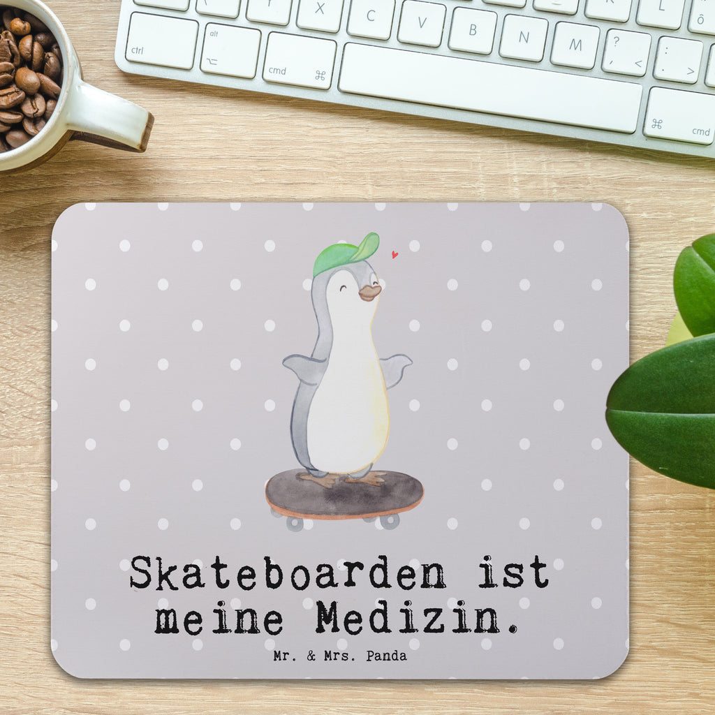 Mauspad Pinguin Skateboarden Medizin Mousepad, Computer zubehör, Büroausstattung, PC Zubehör, Arbeitszimmer, Mauspad, Einzigartiges Mauspad, Designer Mauspad, Mausunterlage, Mauspad Büro, Geschenk, Sport, Sportart, Hobby, Schenken, Danke, Dankeschön, Auszeichnung, Gewinn, Sportler, Skateboarden, Skateboard fahren, Skaten, Skateboard, Skateplatz