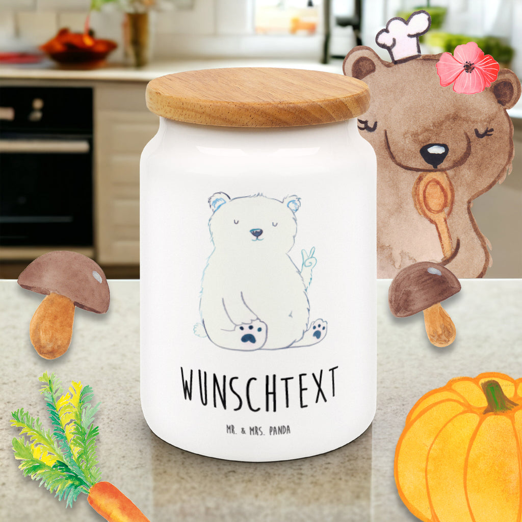 Personalisierte Vorratsdose Eisbär Faul Personalisierte Vorratsdose, Personalisierte Keksdose, Personalisierte Keramikdose, Personalisierte Leckerlidose, Personalisierte Dose, Personalisierter Vorratsbehälter, Personalisierte Aufbewahrungsdose, Bär, Teddy, Teddybär, Eisbär, Nordpol, Faul, Entspannen, Relaxen, Büro, Arbeit, Bürojob, Arbeitsplatz, Homeoffice