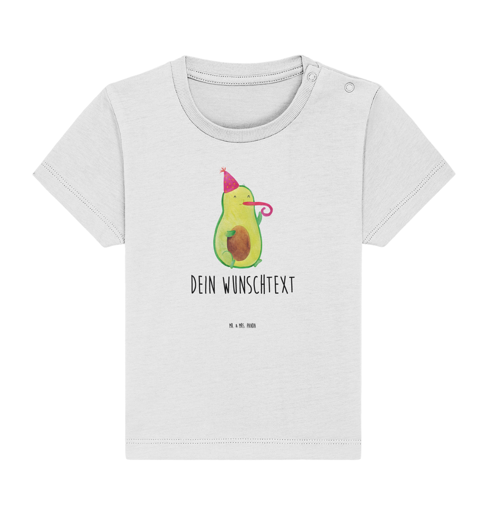 Personalisiertes Baby Shirt Avocado Feier Personalisiertes Baby T-Shirt, Personalisiertes Jungen Baby T-Shirt, Personalisiertes Mädchen Baby T-Shirt, Personalisiertes Shirt, Avocado, Veggie, Vegan, Gesund, Party, Feierlichkeit, Feier, Fete, Geburtstag, Gute Laune, Tröte