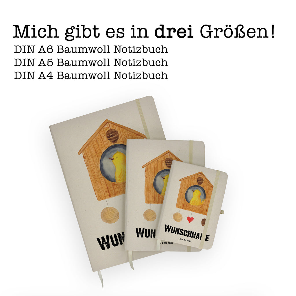 DIN A4 Personalisiertes Notizbuch Vogelhaus sweet Home Personalisiertes Notizbuch, Notizbuch mit Namen, Notizbuch bedrucken, Personalisierung, Namensbuch, Namen, Tiermotive, Gute Laune, lustige Sprüche, Tiere, Vogelhaus, Vogel, Home sweet Home, Einzug, Umzug, Geschenk, Einzugsgeschenk, Hausbau, Haus