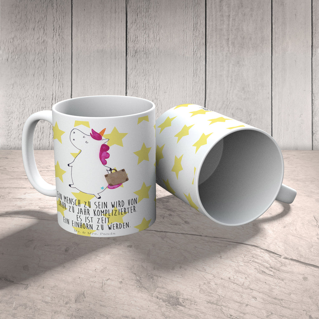 Tasse Einhorn Koffer Tasse, Kaffeetasse, Teetasse, Becher, Kaffeebecher, Teebecher, Keramiktasse, Porzellantasse, Büro Tasse, Geschenk Tasse, Tasse Sprüche, Tasse Motive, Kaffeetassen, Tasse bedrucken, Designer Tasse, Cappuccino Tassen, Schöne Teetassen, Einhorn, Einhörner, Einhorn Deko, Pegasus, Unicorn, unicorn, Koffer, Verreisen, Reise, Gepäck, Abenteuer, Erwachsen, Kind, albern, Spaß, lustig, witzig