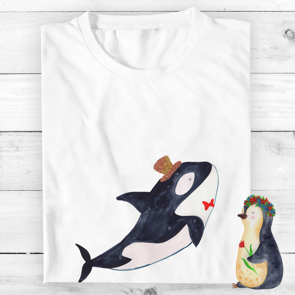 T-Shirt Standard Orca Zylinder T-Shirt, Shirt, Tshirt, Lustiges T-Shirt, T-Shirt mit Spruch, Party, Junggesellenabschied, Jubiläum, Geburstag, Herrn, Damen, Männer, Frauen, Schlafshirt, Nachthemd, Sprüche, Meerestiere, Meer, Urlaub, Narwal, Glitter, Konfetti, Glitzer, Geburtstag, Feier, Fete, Fest, Glückwunsch, Orca