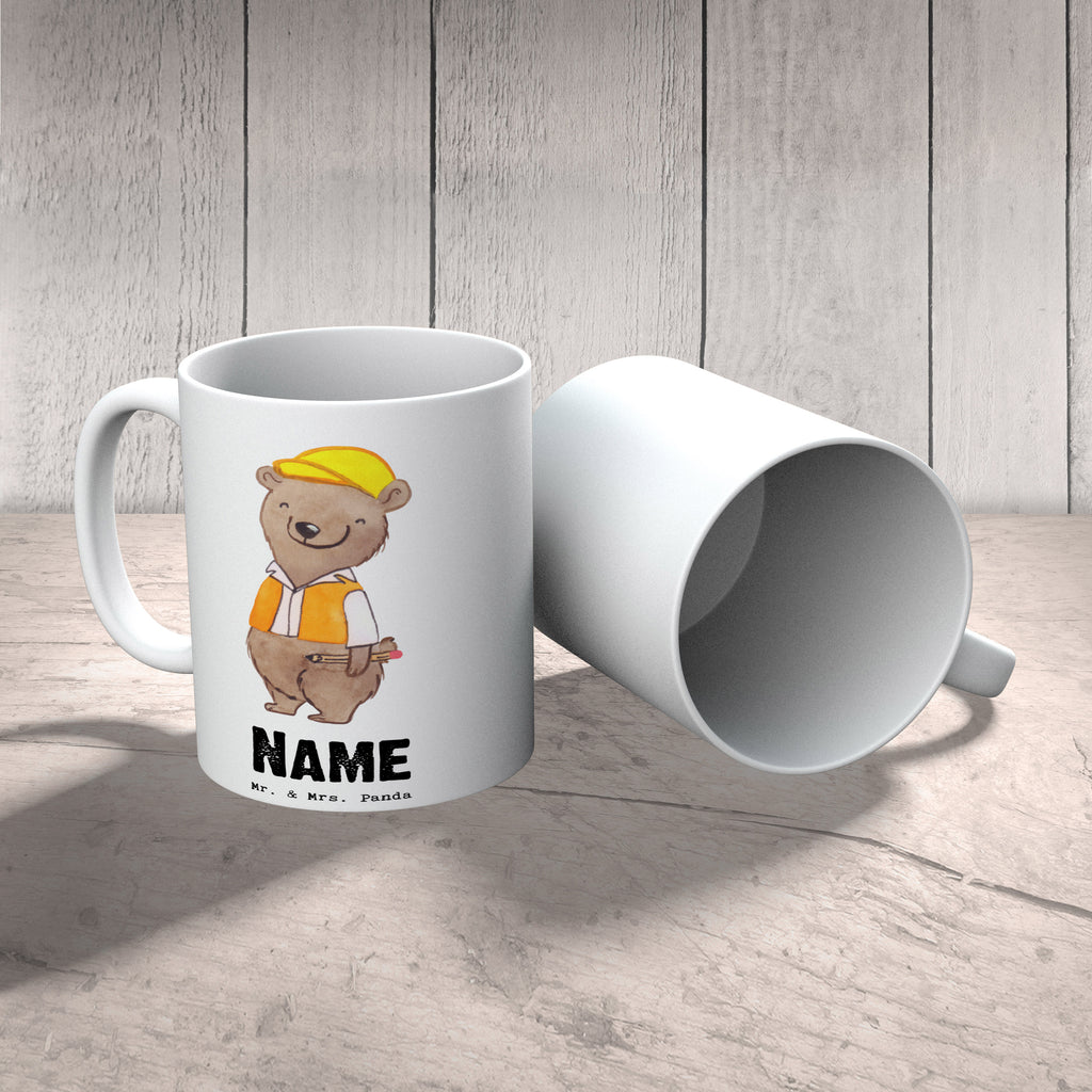 Personalisierte Tasse Bauingenieur mit Herz Personalisierte Tasse, Namenstasse, Wunschname, Personalisiert, Tasse, Namen, Drucken, Tasse mit Namen, Beruf, Ausbildung, Jubiläum, Abschied, Rente, Kollege, Kollegin, Geschenk, Schenken, Arbeitskollege, Mitarbeiter, Firma, Danke, Dankeschön, Bauingenieur, Statiker, Ingeniuer, Baustelle, Studium