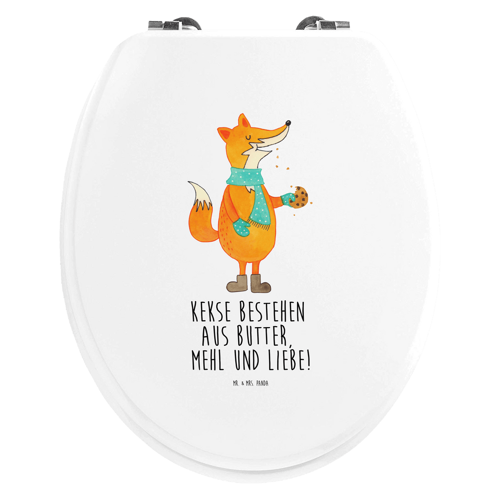 Motiv WC Sitz Fuchs Keks Klobrille, Klodeckel, Toilettendeckel, WC-Sitz, Toilette, Fuchs, Füchse, Backen Spruch, Kekse, Winter, Weihnachtszeit, Plätzchen, Liebe, Küche Deko