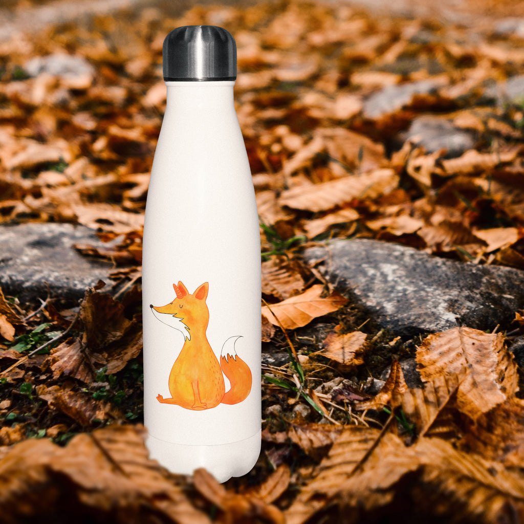 Thermosflasche Fuchshörnchen Wunsch Isolierflasche, Thermoflasche, Trinkflasche, Thermos, Edelstahl, Einhorn, Einhörner, Einhorn Deko, Pegasus, Unicorn, Fuchs, Unicorns, Fuchshörnchen, Fuchshorn, Foxycorn, Füchse