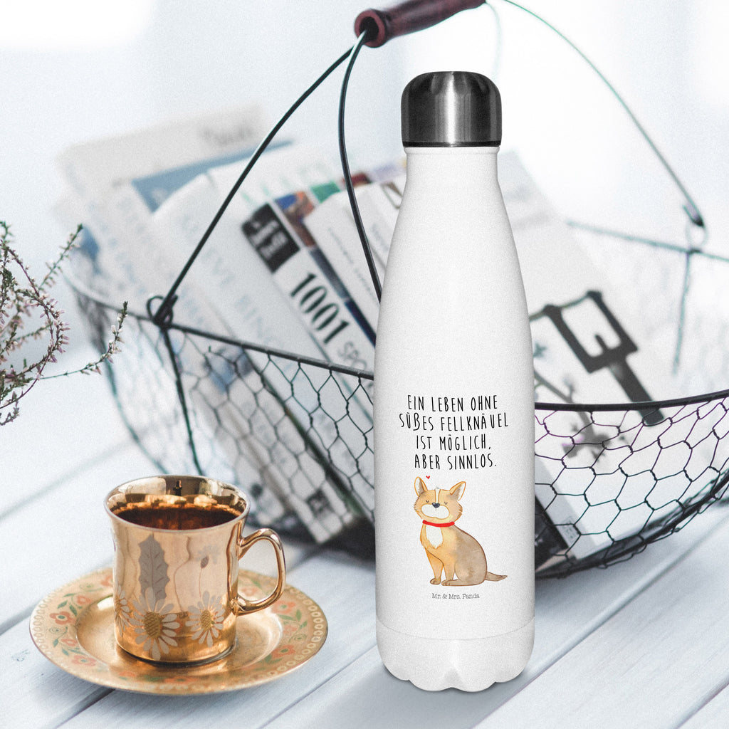 Thermosflasche Hundeglück Isolierflasche, Thermoflasche, Trinkflasche, Thermos, Edelstahl, Hund, Hundemotiv, Haustier, Hunderasse, Tierliebhaber, Hundebesitzer, Sprüche, Corgie, Hundeliebe, Spruch, Hundemama, Liebe