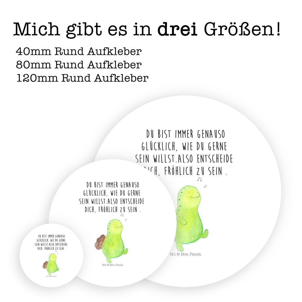 Rund Aufkleber Schildkröte pfeift Sticker, Aufkleber, Etikett, Schildkröte, Schildi, Schildkröten, fröhlich, Glück, Motivation, Lebensfreude, Depression, Trennung, Neuanfang