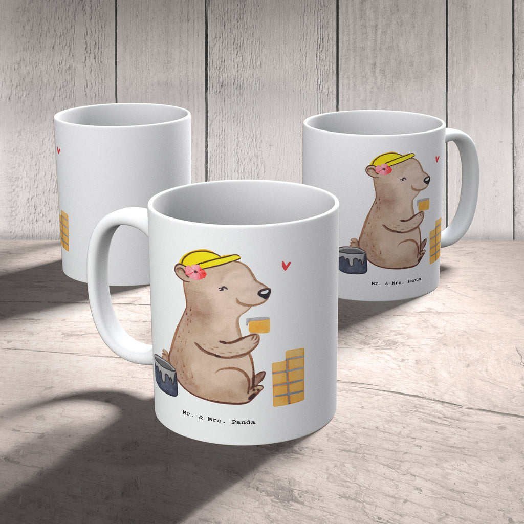 Tasse Maurerin mit Herz Tasse, Kaffeetasse, Teetasse, Becher, Kaffeebecher, Teebecher, Keramiktasse, Porzellantasse, Büro Tasse, Geschenk Tasse, Tasse Sprüche, Tasse Motive, Kaffeetassen, Tasse bedrucken, Designer Tasse, Cappuccino Tassen, Schöne Teetassen, Beruf, Ausbildung, Jubiläum, Abschied, Rente, Kollege, Kollegin, Geschenk, Schenken, Arbeitskollege, Mitarbeiter, Firma, Danke, Dankeschön, Maurerin, Maurermeisterin, Gesellenprüfung, Handwerkerin, Maurerbetrieb