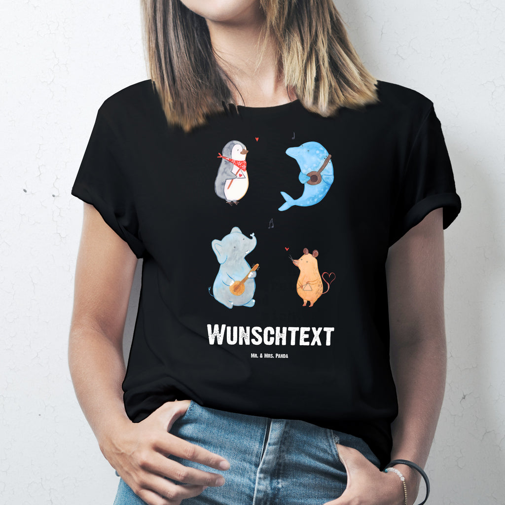 Personalisiertes T-Shirt Big Band T-Shirt Personalisiert, T-Shirt mit Namen, T-Shirt mit Aufruck, Männer, Frauen, Wunschtext, Bedrucken, Tiermotive, Gute Laune, lustige Sprüche, Tiere, Hund, Pinguin, Maus, Elefant, Delfin, Gitarre, Band, Triangel, Musikanten, Musik