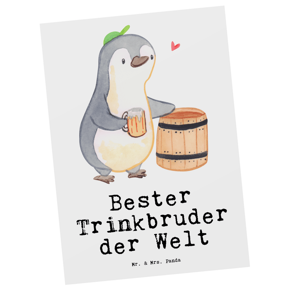 Postkarte Pinguin Bester Trinkbruder der Welt Postkarte, Karte, Geschenkkarte, Grußkarte, Einladung, Ansichtskarte, Geburtstagskarte, Einladungskarte, Dankeskarte, Ansichtskarten, Einladung Geburtstag, Einladungskarten Geburtstag, für, Dankeschön, Geschenk, Schenken, Geburtstag, Geburtstagsgeschenk, Geschenkidee, Danke, Bedanken, Mitbringsel, Freude machen, Geschenktipp, Trinkbruder, Trinkkumpel, Kumpel, Saufkumpane, Kumpane, Trinken, Party, Kleinigkeit