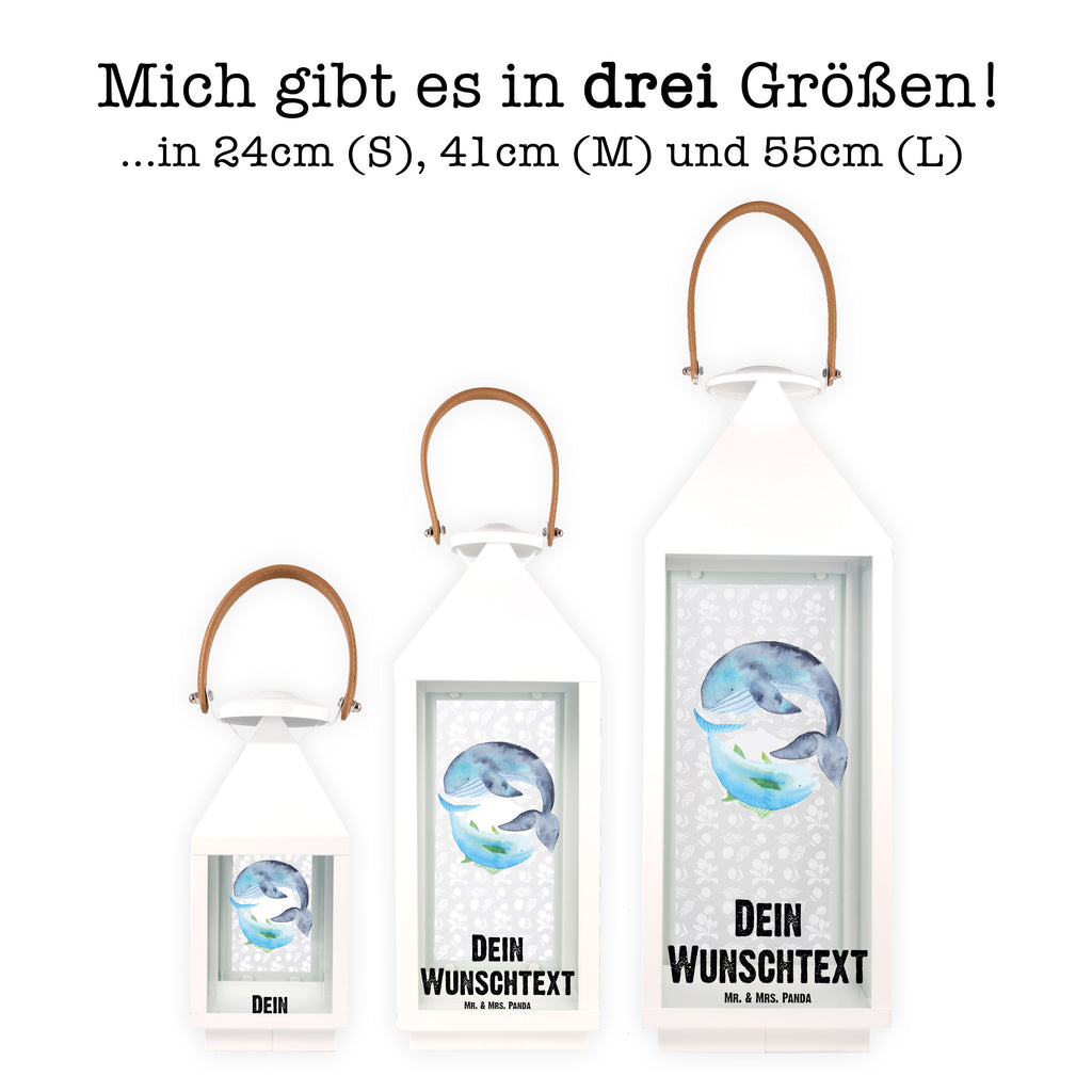 Personalisierte Deko Laterne Walfisch & Thunfisch Gartenlampe, Gartenleuchte, Gartendekoration, Gartenlicht, Laterne kleine Laternen, XXL Laternen, Laterne groß, Tiermotive, Gute Laune, lustige Sprüche, Tiere, Wal, Wahl, Tunfisch, Wortwitz lustig, Spruch lustig, Flachwitz, Witz, Spruch des Tages, Flachwitz Geschenk