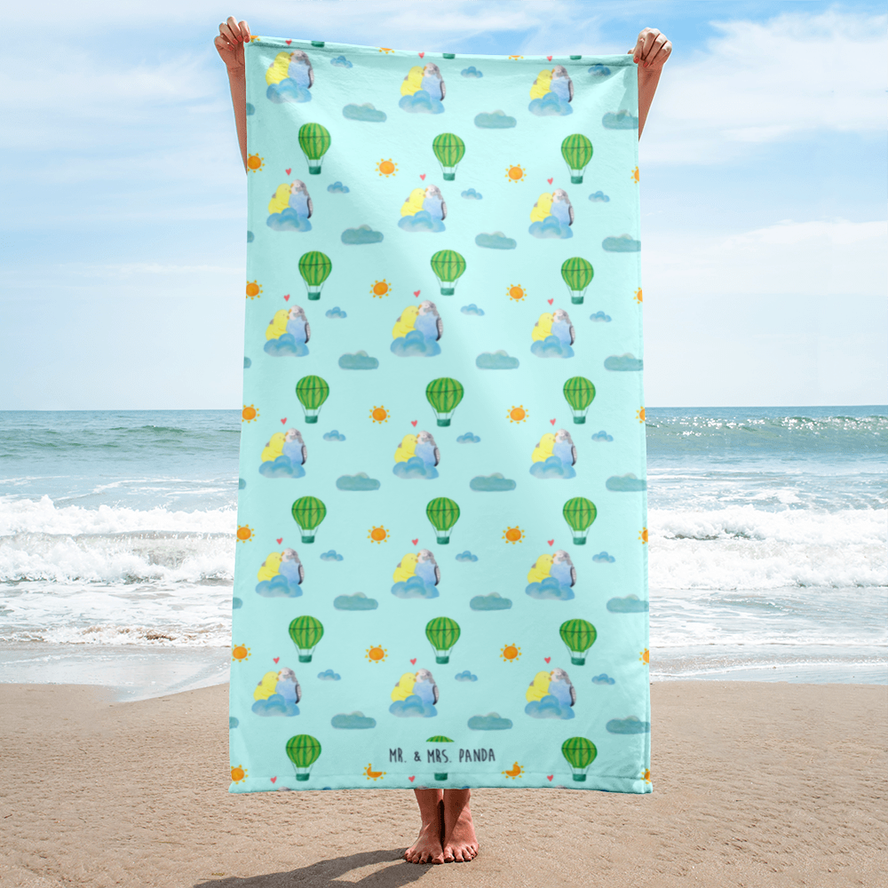 XL Badehandtuch Wellensittich Liebe Muster Handtuch, Badetuch, Duschtuch, Strandtuch, Saunatuch, Liebe, Partner, Freund, Freundin, Ehemann, Ehefrau, Heiraten, Verlobung, Heiratsantrag, Liebesgeschenk, Jahrestag, Hocheitstag, Vögel, Wellensittich, Nähe, Kuscheln, Vertrauen