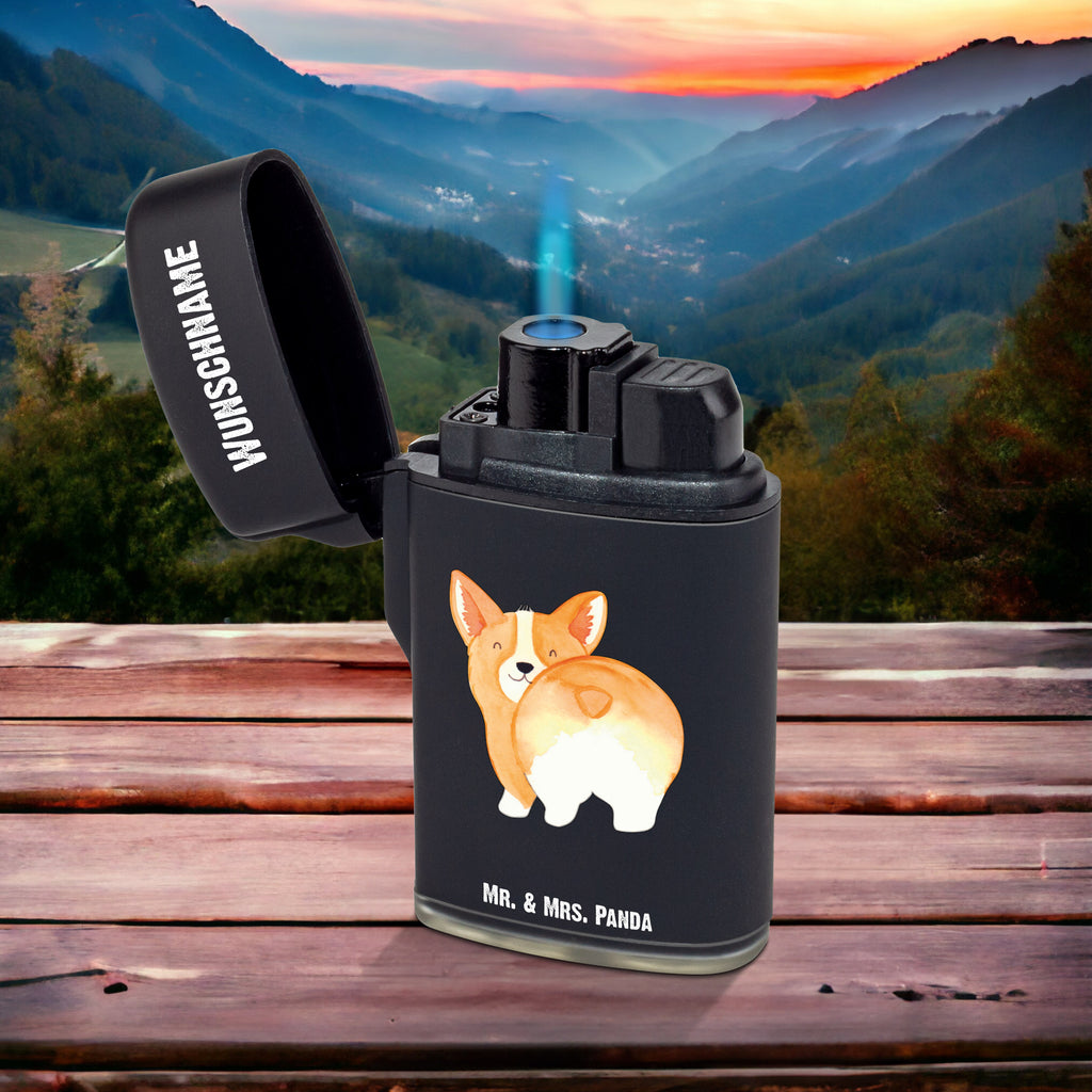 Personalisiertes Feuerzeug Corgie Po Personalisiertes Feuerzeug, Personalisiertes Gas-Feuerzeug, Personalisiertes Sturmfeuerzeug, Hund, Hundemotiv, Haustier, Hunderasse, Tierliebhaber, Hundebesitzer, Sprüche, Corgie, Hundeliebe, Motivation, Selbstliebe, Spruch