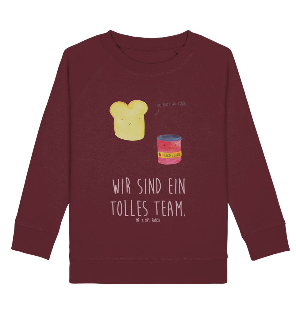 Organic Kinder Pullover Toast & Marmelade Kinder Pullover, Kinder Sweatshirt, Jungen, Mädchen, Tiermotive, Gute Laune, lustige Sprüche, Tiere, Toast, Marmelade, Dreamteam, süße Postkarte, süß, Küche Deko, Küche Spruch, Frühstück Einladung, Brot, Toastbrot