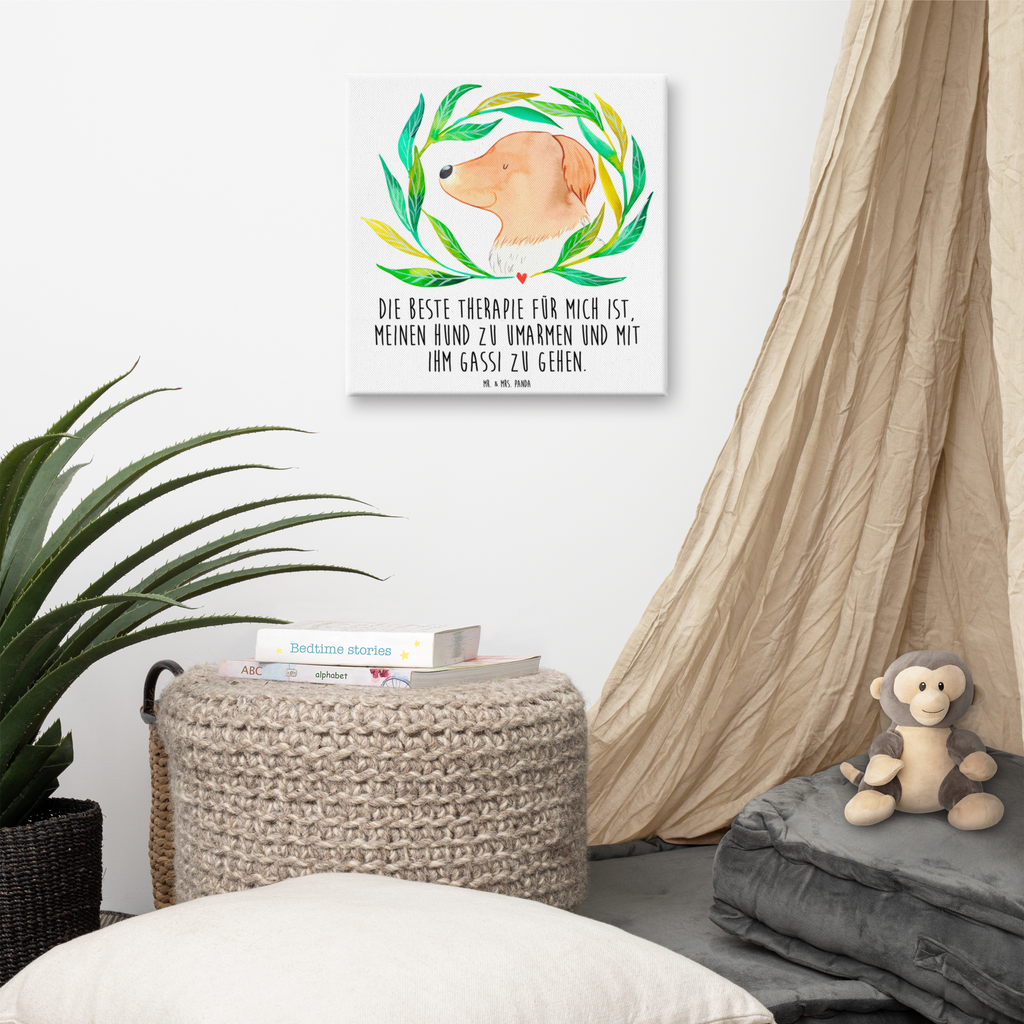 Leinwand Bild Hund Ranke Leinwand, Bild, Kunstdruck, Wanddeko, Dekoration, Hund, Hundemotiv, Haustier, Hunderasse, Tierliebhaber, Hundebesitzer, Sprüche, Ranke, Therapie, Selbsttherapie, Hundeliebe, Hundeglück, Hunde