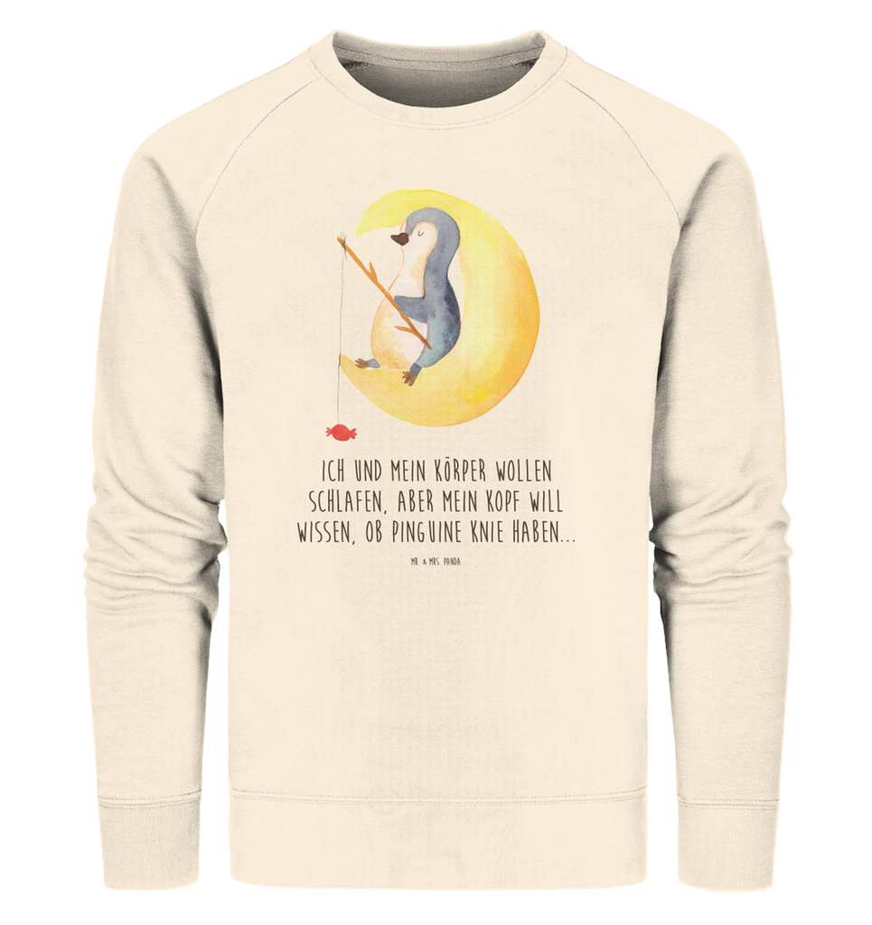 Organic Pullover Pinguin Mond Pullover, Pullover Männer, Pullover Frauen, Sweatshirt, Sweatshirt Männer, Sweatshirt Frauen, Unisex, Pinguin, Pinguine, Spruch, schlafen, Nachtruhe, Einschlafen, Schlafzimmer, Schlafstörungen, Gästezimmer