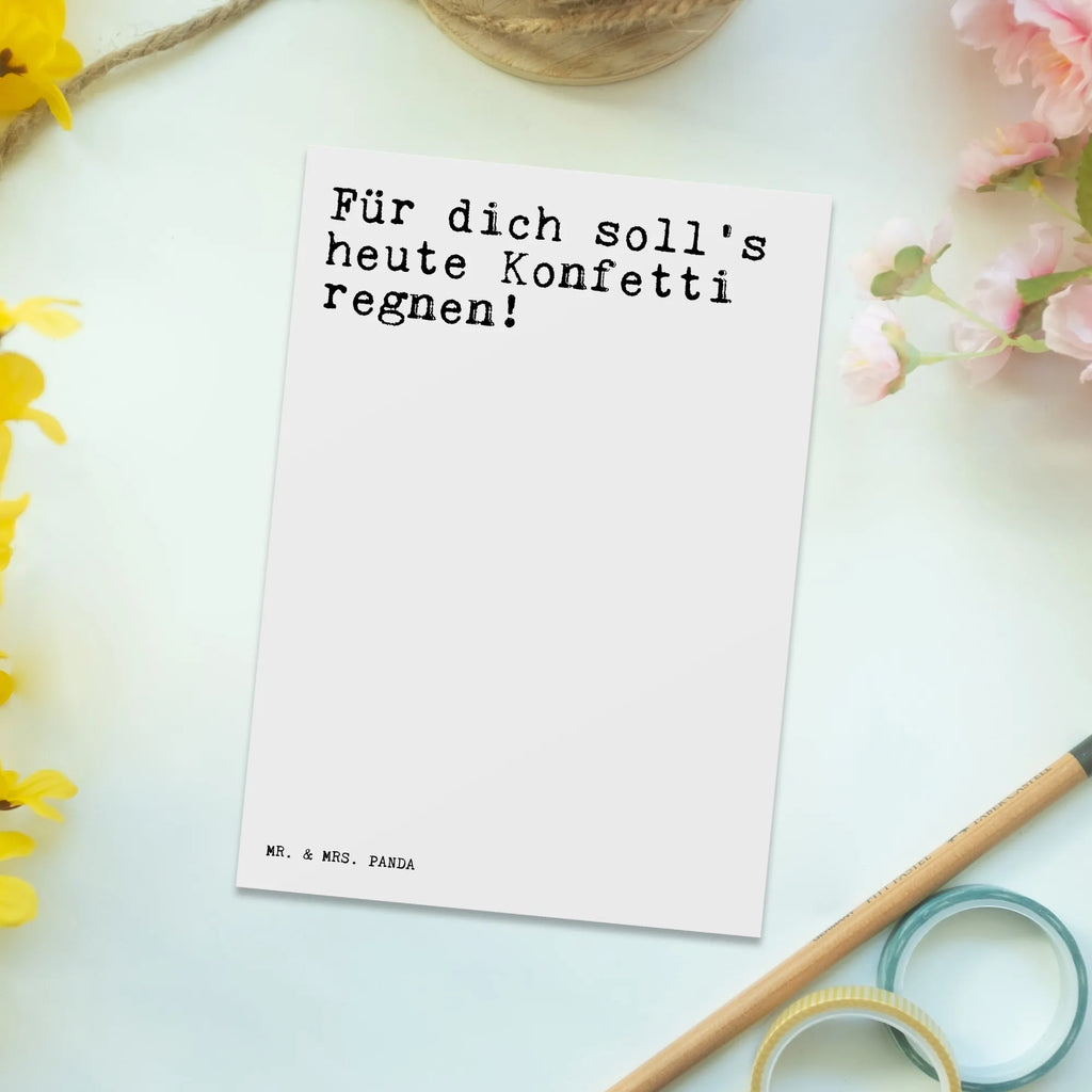 Postkarte Sprüche und Zitate Für dich soll's heute Konfetti regnen! Postkarte, Karte, Geschenkkarte, Grußkarte, Einladung, Ansichtskarte, Geburtstagskarte, Einladungskarte, Dankeskarte, Ansichtskarten, Einladung Geburtstag, Einladungskarten Geburtstag, Spruch, Sprüche, lustige Sprüche, Weisheiten, Zitate, Spruch Geschenke, Spruch Sprüche Weisheiten Zitate Lustig Weisheit Worte